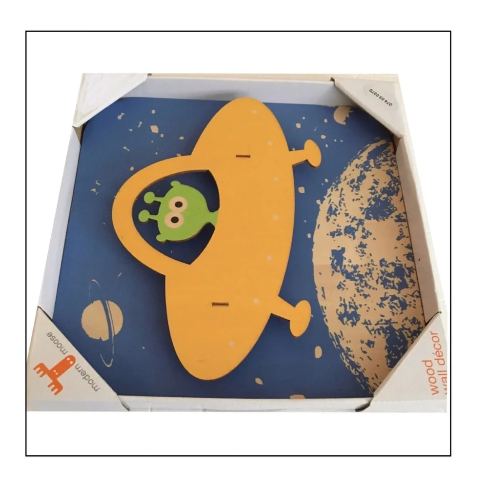 Kid’s 3D Alien Wooden Wall Art by Modern Moose